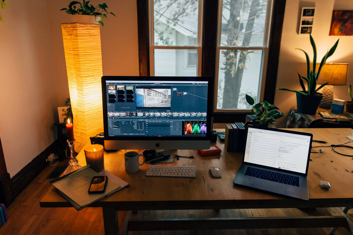 video editing room